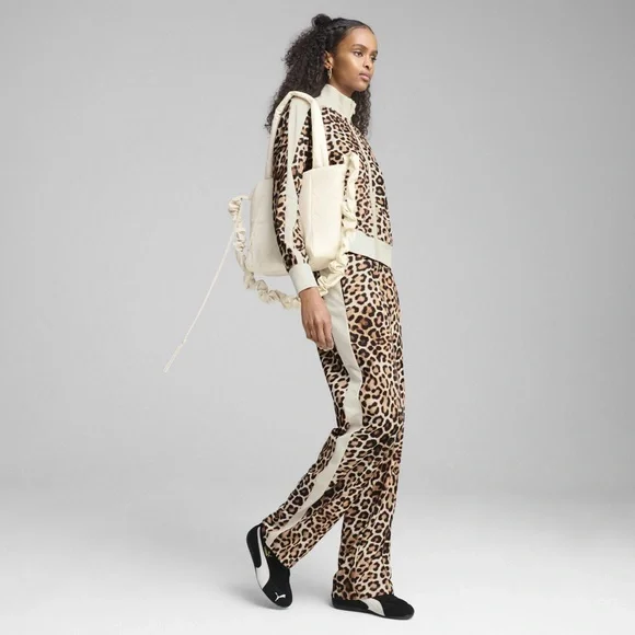 NWT PUMA Leo Luxe T7 cheetah track jacket sweatshirt Medium - Picture 2 of 9